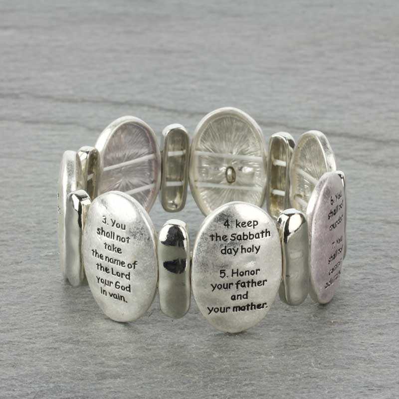 Metal Religious Elastic Stretch Bracelet - Image 2