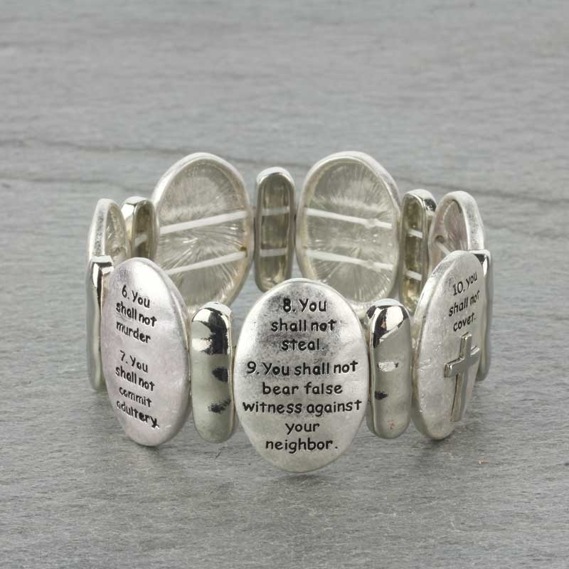 Metal Religious Elastic Stretch Bracelet - Image 3