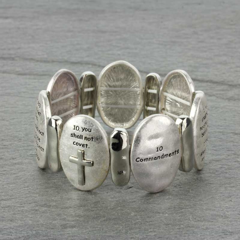 Metal Religious Elastic Stretch Bracelet - Image 4