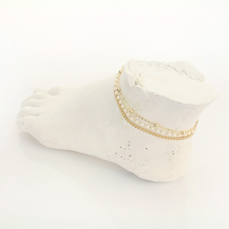 Fashion Chain w/ Pearl Anklet - Image 2