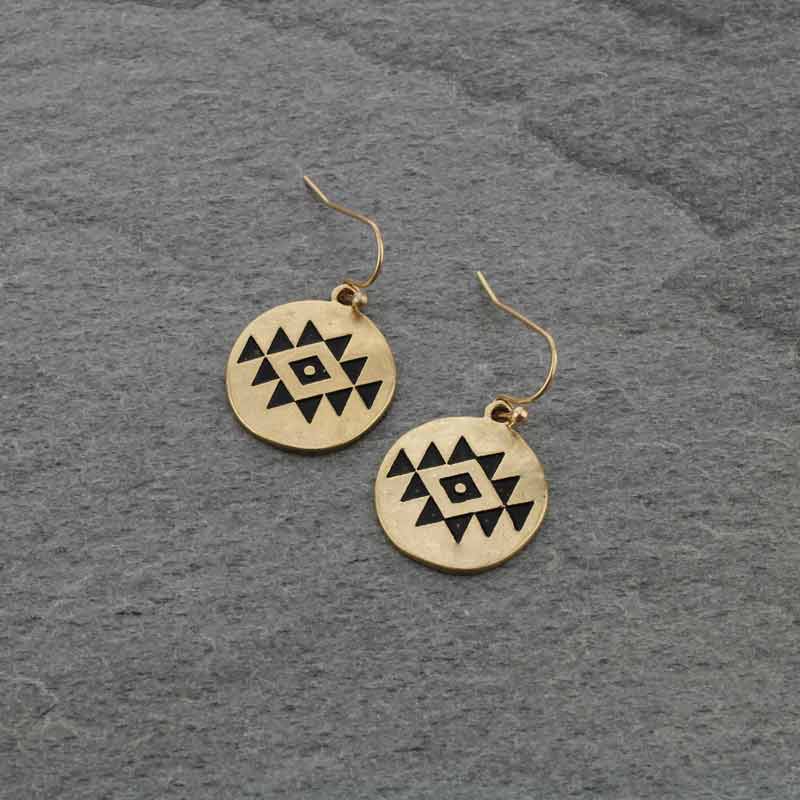 Western Design Fish Hook Earrings