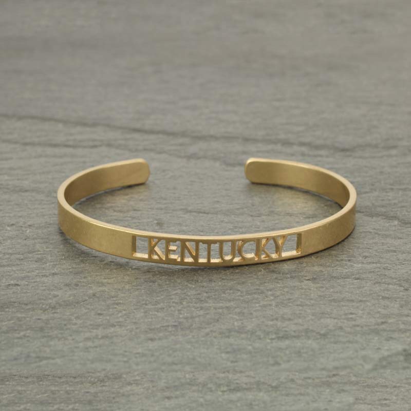 Brass "Kentucky" Cuff Bracelet