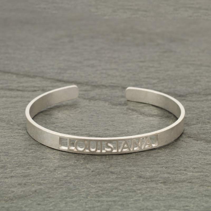 Brass "Louisiana" Cuff Bracelet