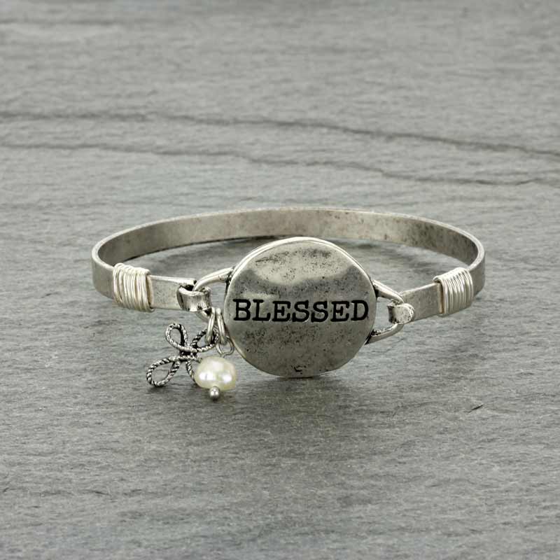 "BLESSED" Wire Bracelet