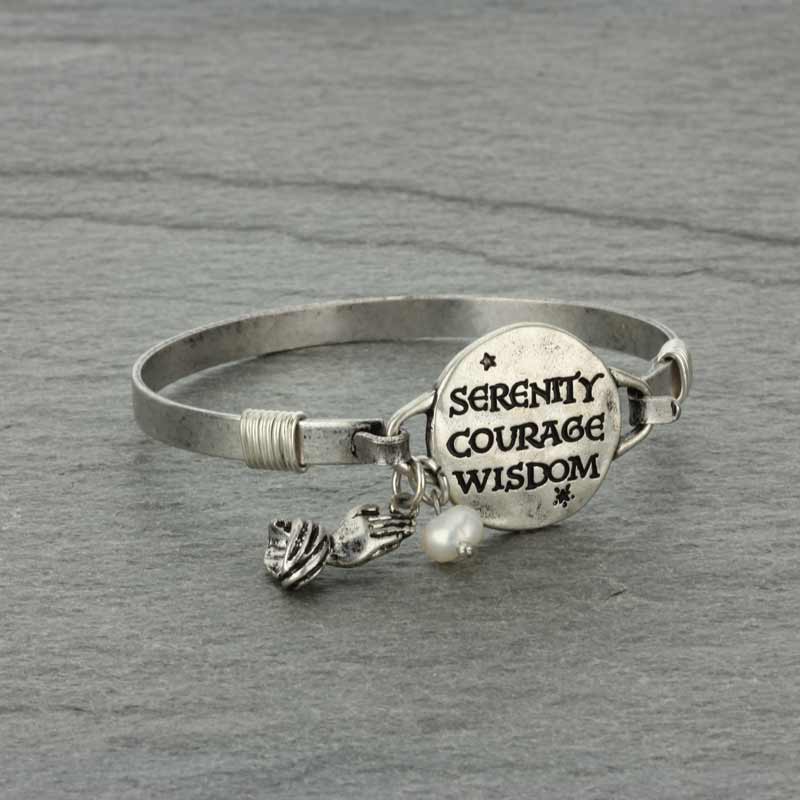 "SERENITY COURAGE WISDOM" Wire Bracelet - Image 2