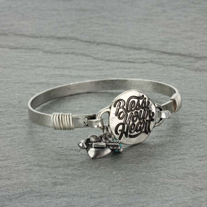 " BLESS YOUR HEART" Wire Bracelet - Image 2