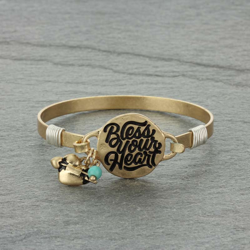 " BLESS YOUR HEART" Wire Bracelet