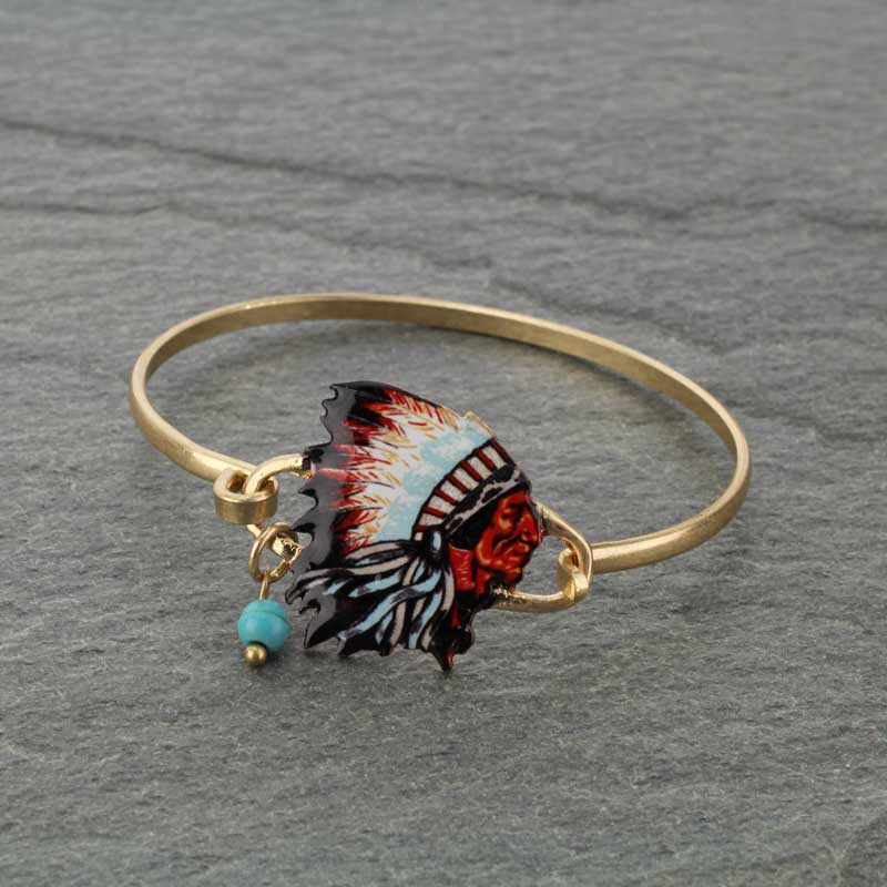 Indian Chief Wire Bracelet