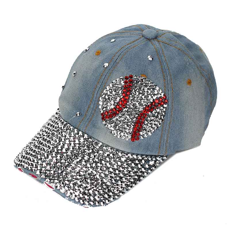 Sports "Baseball" Rhinestone Cap