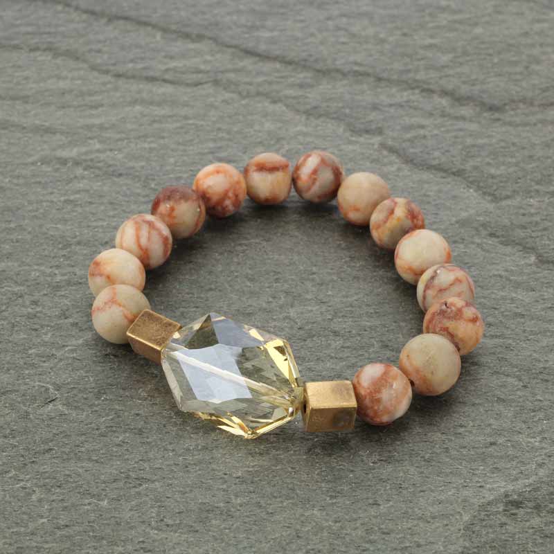 Glass with Semi Stretch Bracelet