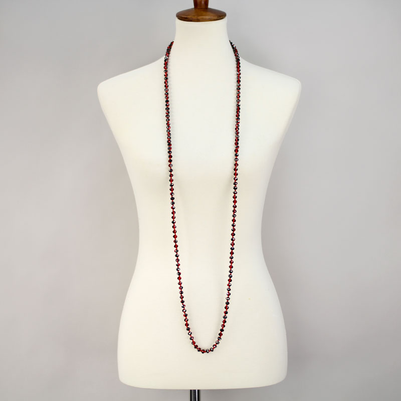 60" Endless Crystal Bead Necklace - Image 3