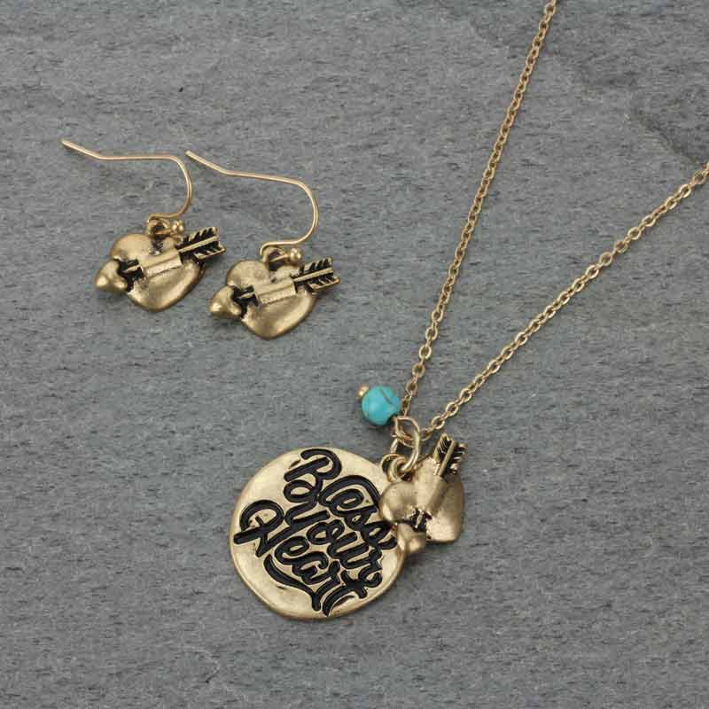 "BLESS YOUR HEART" Necklace Set