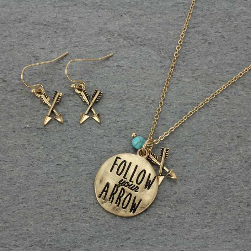 "FOLLOW YOUR ARROW" Necklace Set