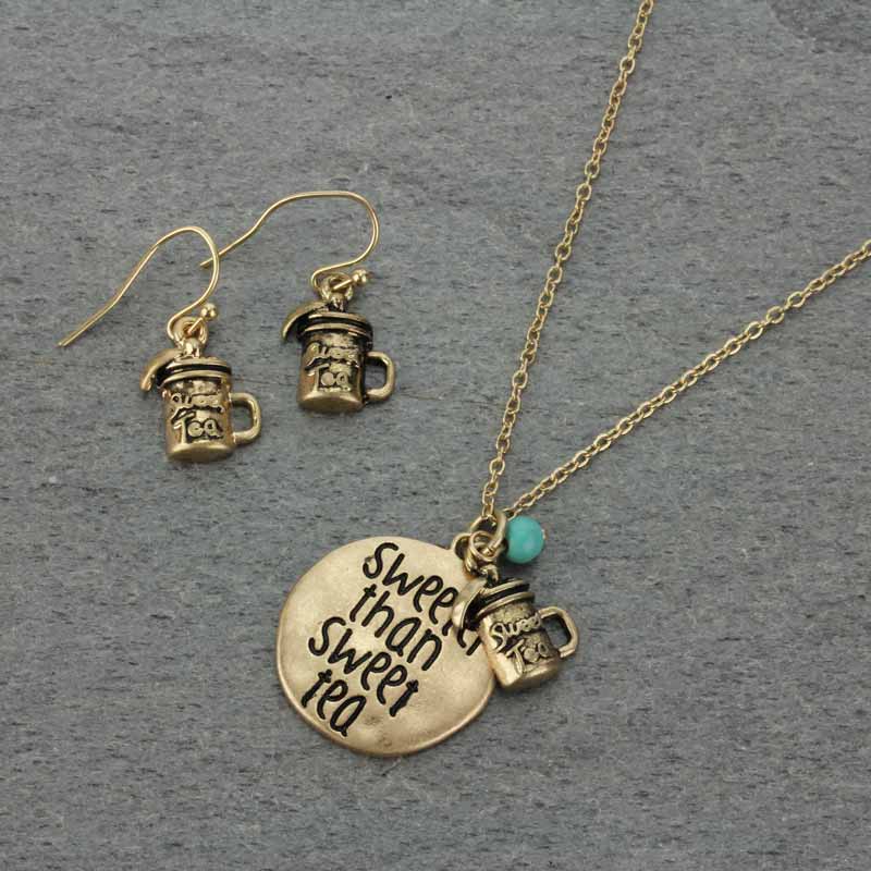 "SWEETER THAN SWEET TEA" Necklace Set