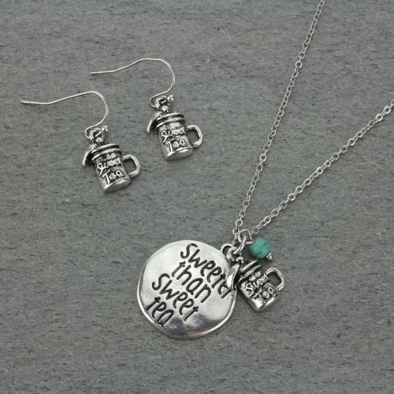 "SWEETER THAN SWEET TEA" Necklace Set
