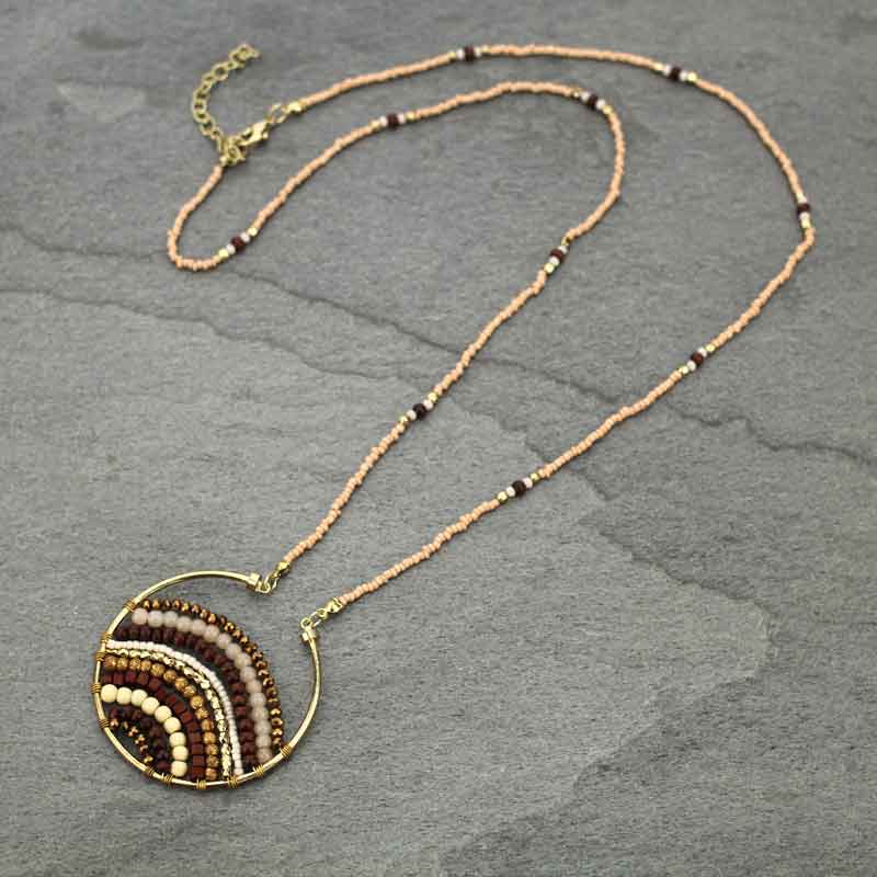 Multi Bead Round Necklace