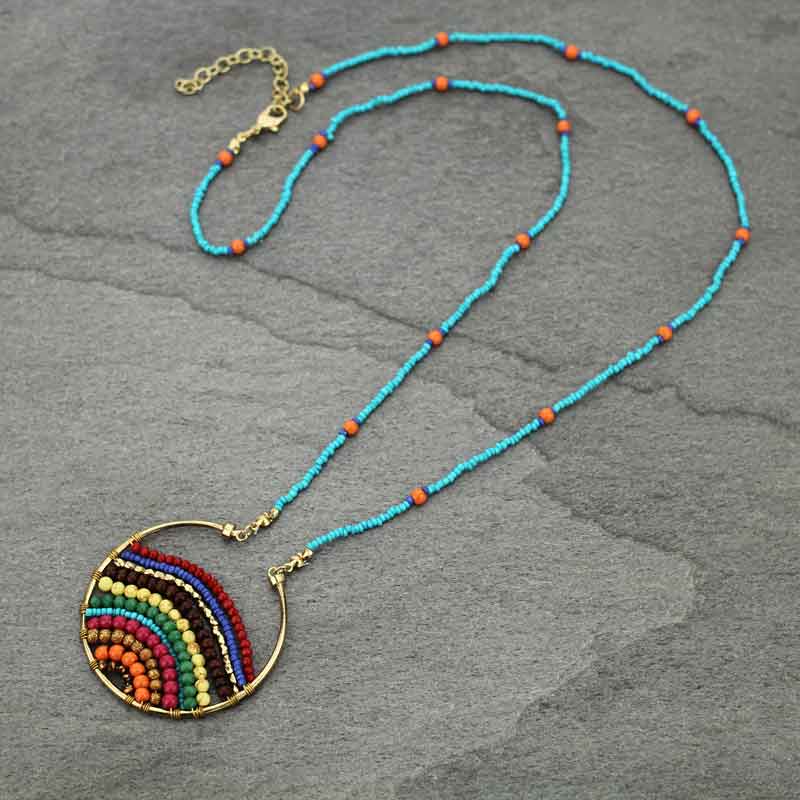 Multi Bead Round Necklace