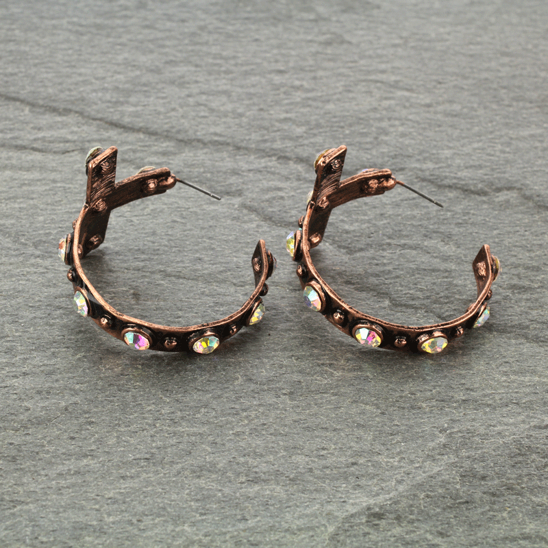 Cross Hoop Earrings - Image 3