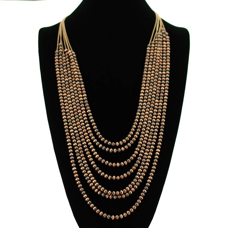 Western layered Navajo Style Pearl Necklace - Image 2