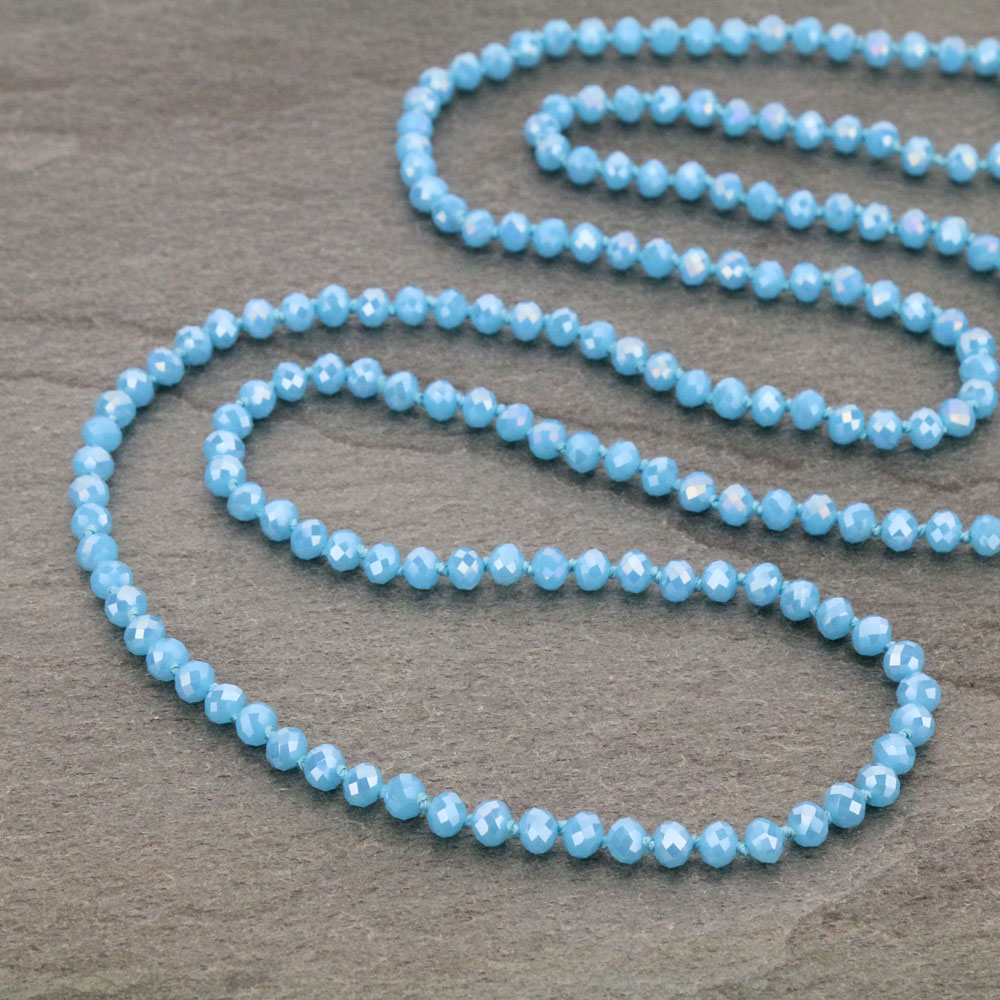 60" Endless Crystal Bead Necklace