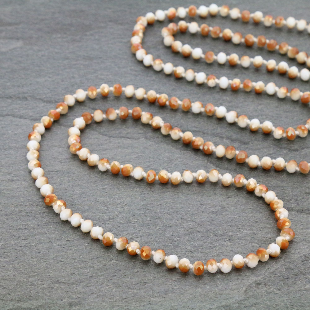 60" Endless Crystal Bead Necklace