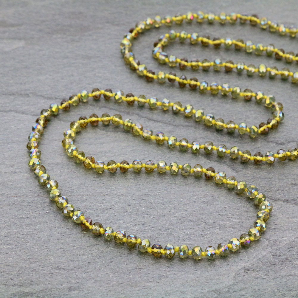 60" Endless Crystal Bead Necklace