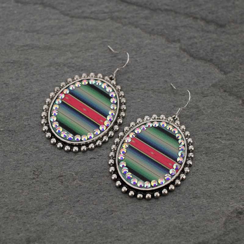 Serape Oval Earrings
