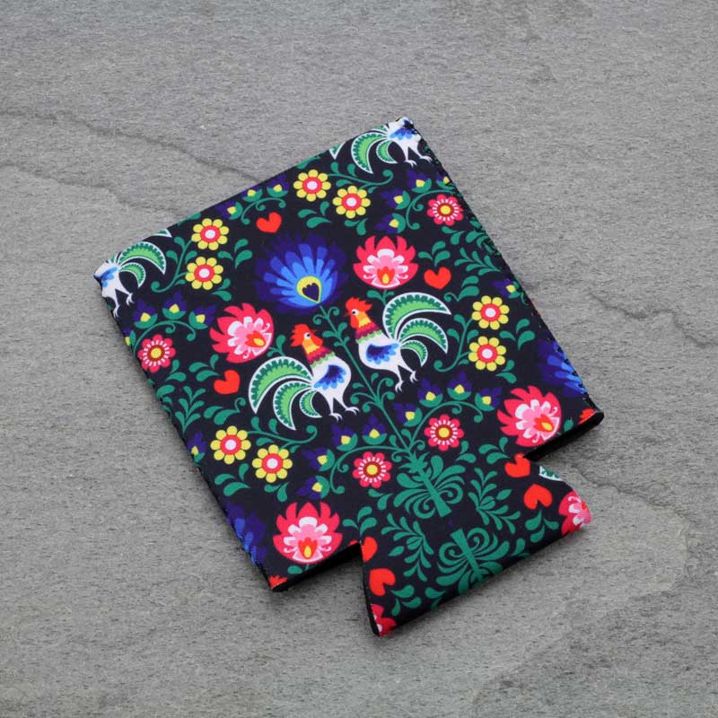 Floral Rooster Drink Sleeve/Cooler