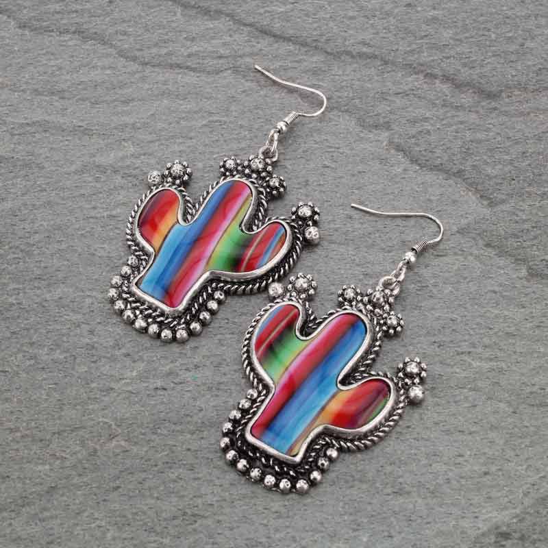 Cactus Fish Hook Earrings