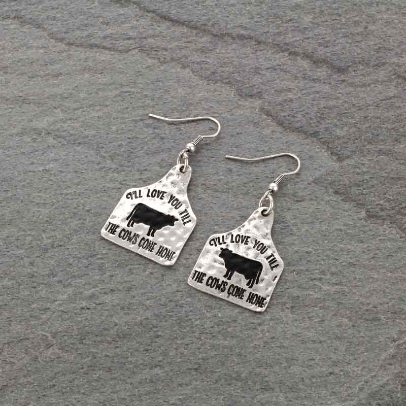 "Till The Cows come Home" Fish Hook Earrings