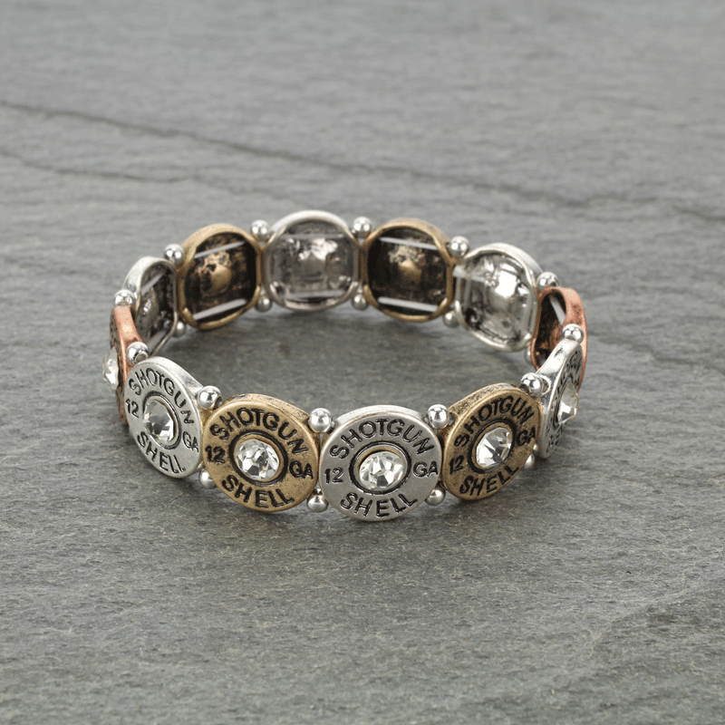 Western Shotgun Shell Stretch Bracelet