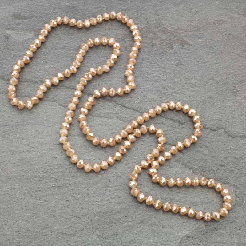 60" Endless Crystal Bead Necklace