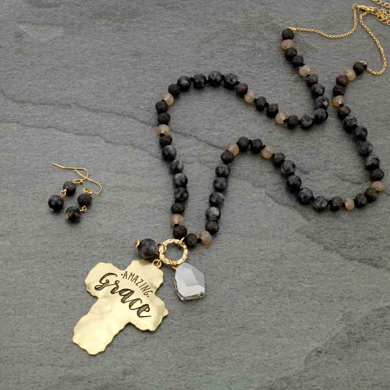 "Amazing Grace" Semi Long Necklace Set