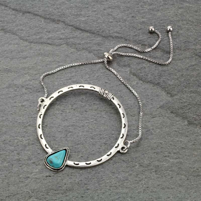 Boho, Natural Stone Adjustable Bracelet