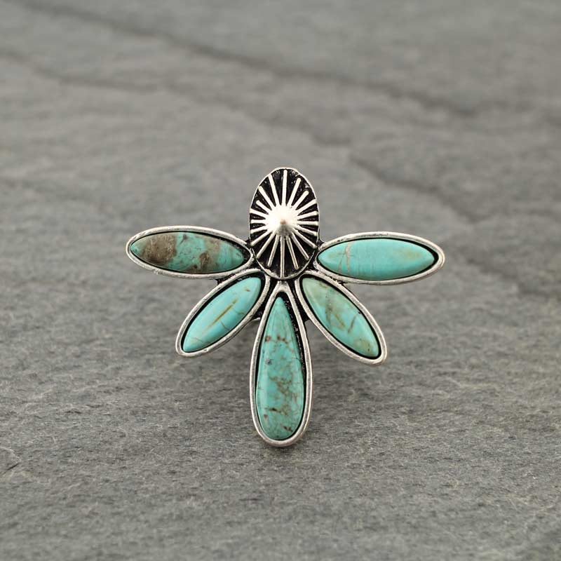 Natural Stone Adjustable Ring