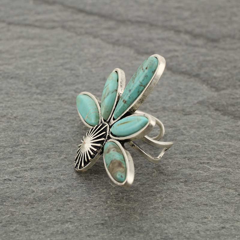 Natural Stone Adjustable Ring - Image 4