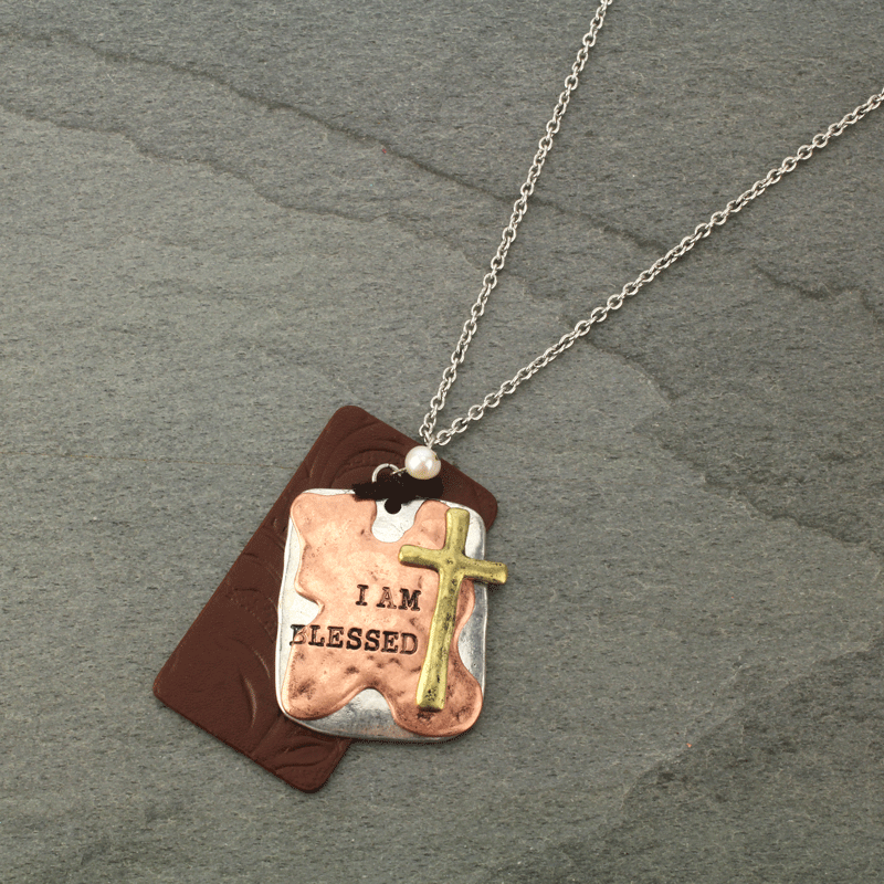 "I AM BLESSED" Leather Necklace - Image 3