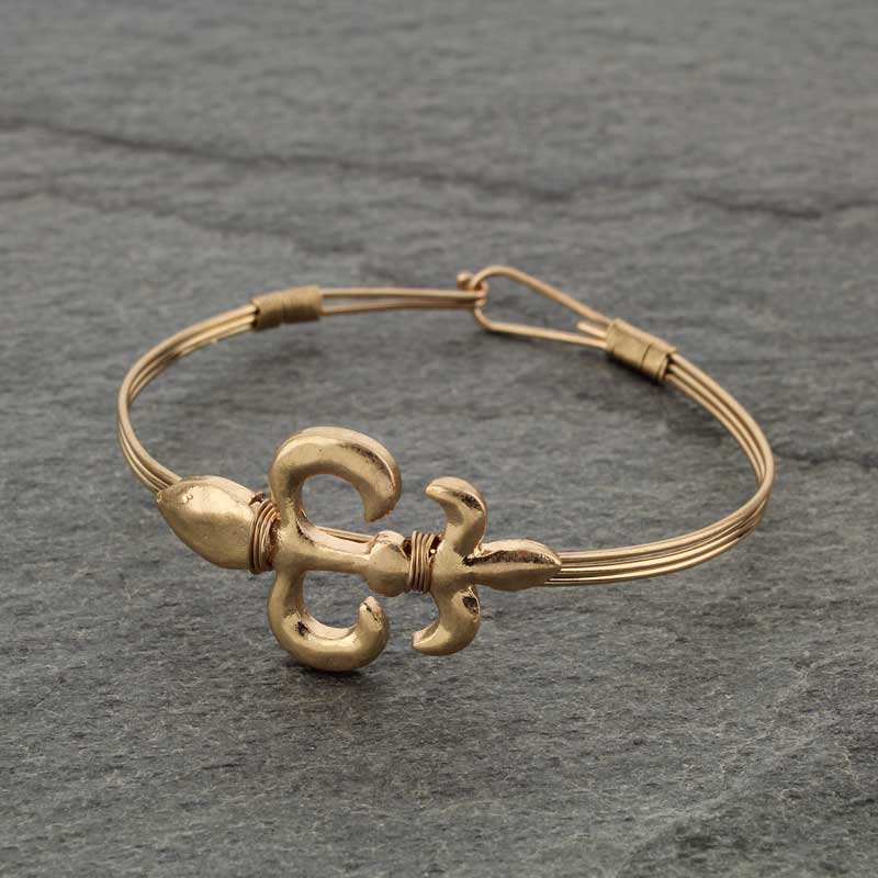 Fleur De Lis Wire Bracelet