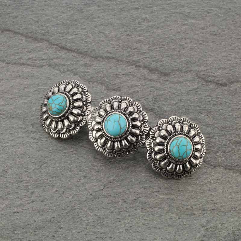 Western Turquoise Hair Clip Pin