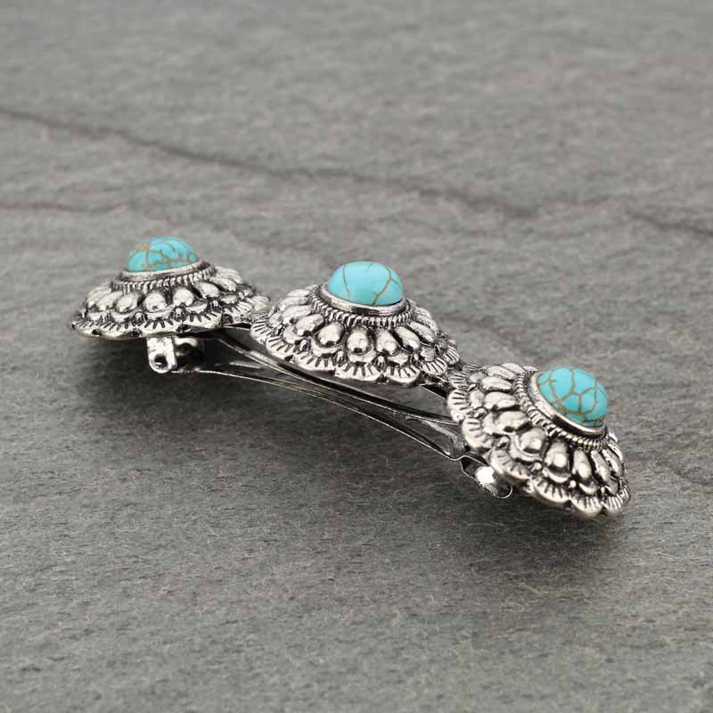 Western Turquoise Hair Clip Pin - Image 4