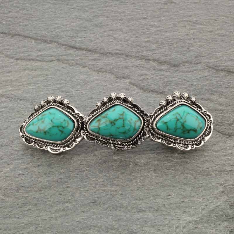 Western Turquoise Hair Clip Pin