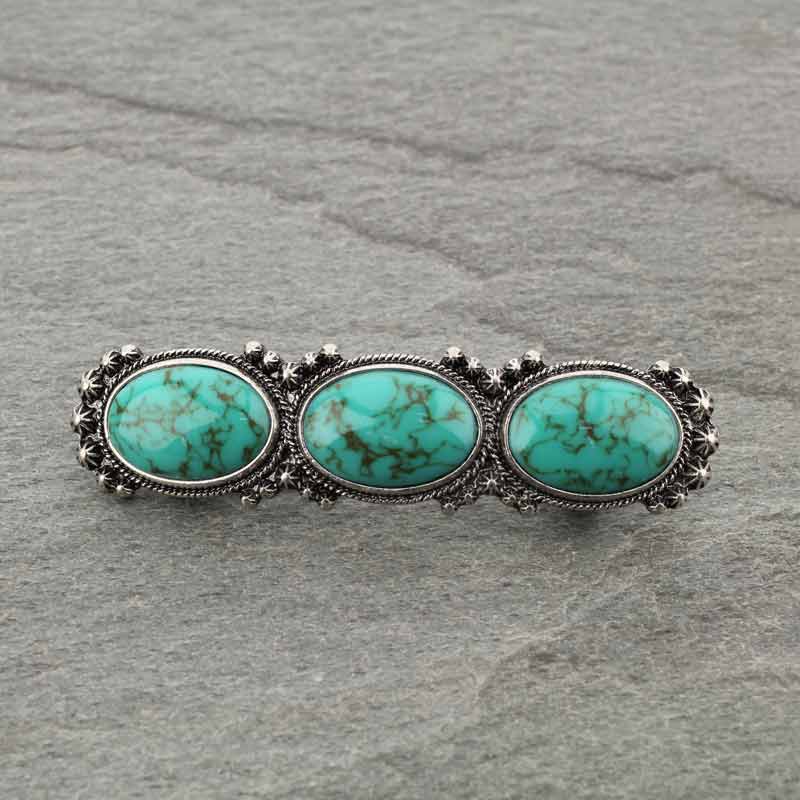 Western Turquoise Hair Clip Pin