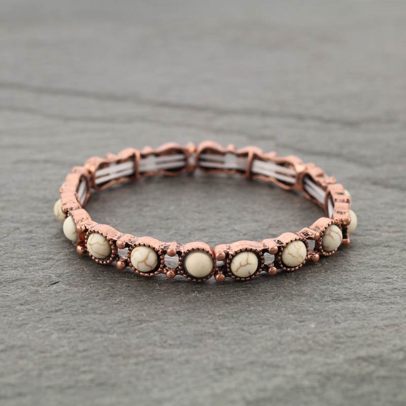 Western Turquoise Stretch Bracelet