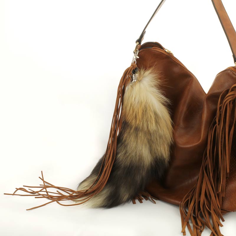 Fashion Fox Tail Faux Fur Keyring Charm - Image 6