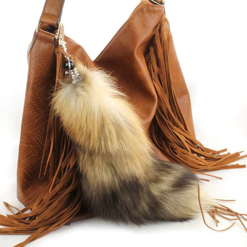 Fashion Fox Tail Faux Fur Keyring Charm - Image 7