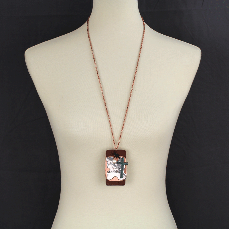"I AM BLESSED" Leather Necklace - Image 2