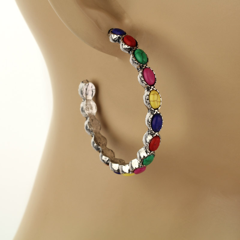 Western TQ Semi Hoop Earrings - Image 2