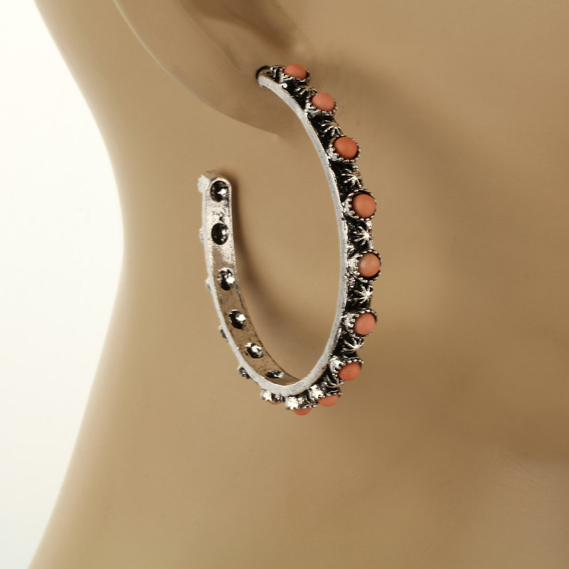 Western TQ Semi Hoop Earrings - Image 2