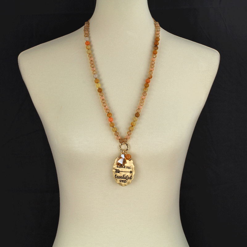 "He Calls Me" Semi Long Necklace Set - Image 2