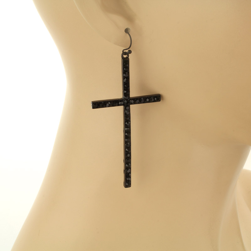 Cross Dangle Earrings - Image 2